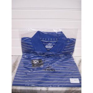 Ahead Performance Extreme Mens Golf Polo Blue/White/Black Shirt Size S NWT